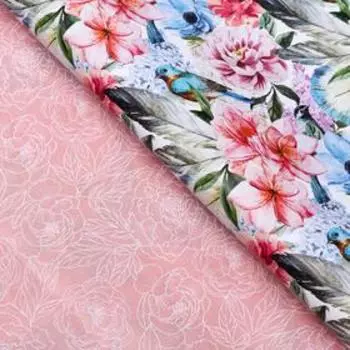 Бумага глянцевая двусторонняя "Цветы", 0,5 х 0,7 м