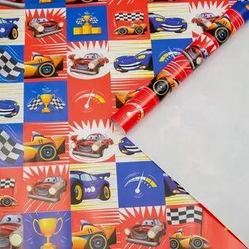 Бумага глянцевая "Гонки", 50 х 70 см