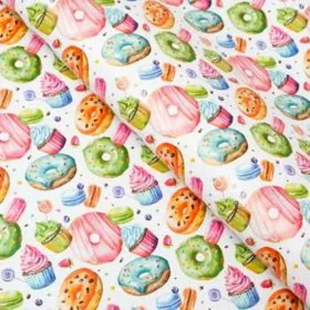 Бумага глянцевая "Пончики", 50 х 70 см