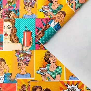 Бумага глянцевая "Pop-art", 0,5 х 0,7 м