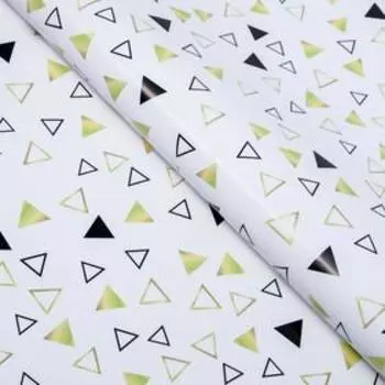 Бумага глянцевая "Треугольники", 50 х 70 см