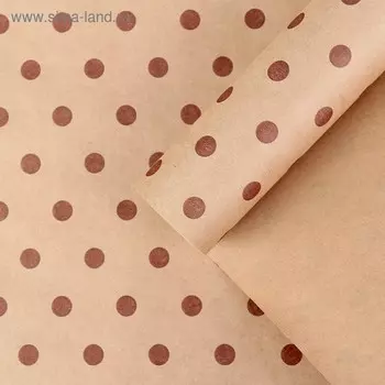 Бумага крафт "Горох", 0,6 x 10 м, 70г/м