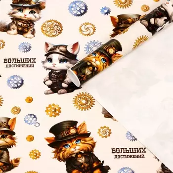 Бумага упаковочная глянцевая «Больших достижений», 10070 см