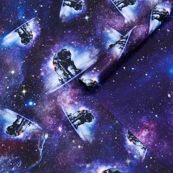 Бумага упаковочная глянцевая двусторонняя "Космонавт",70 х 100 см