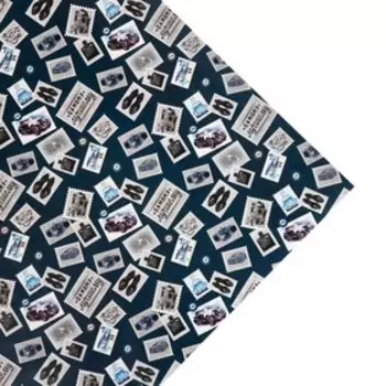 Бумага упаковочная глянцевая «Марки», 70 х 100 см