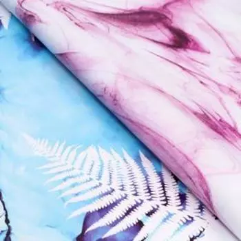 Бумага упаковочная глянцевая "Мрамор", фиолетово-синяя, двухсторонняя, 0,5 х 0,7 м