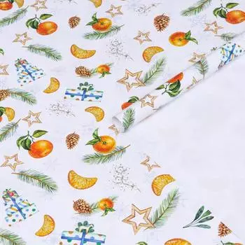 Бумага упаковочная новогодняя глянцевая «Новогоднее настроение», 70 х 100 см, 1 лист