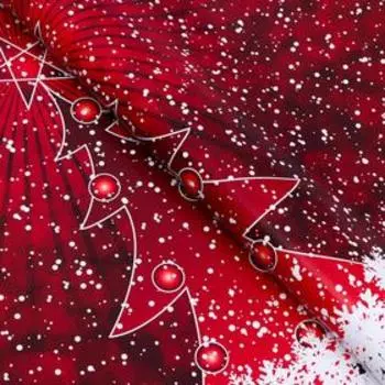 Бумага упаковочная глянцевая "Новогодняя красавица", 50 х 70 см