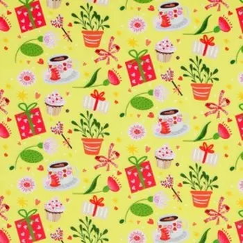 Бумага упаковочная глянцевая «Подарки», 50 × 70 см