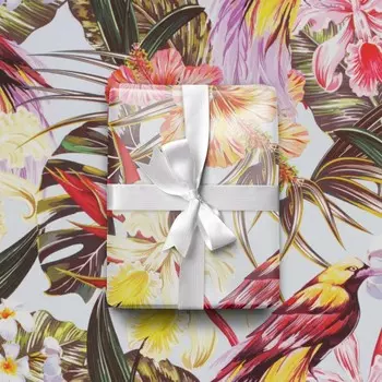 Бумага упаковочная глянцевая «Птицы в тропиках», 70 × 100 см