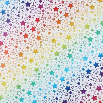 Бумага упаковочная глянцевая «Радужные звезды», 70 х 100 см