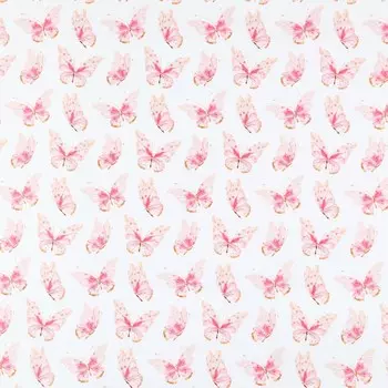 Бумага упаковочная глянцевая «Розовые бабочки», 70 х 100 см