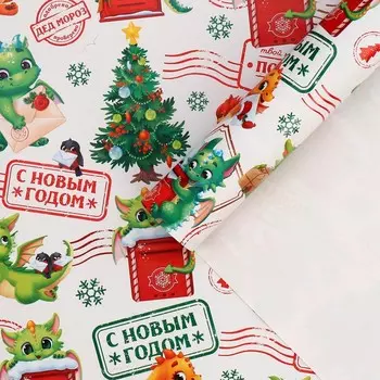 Бумага упаковочная глянцевая «Волшебство», 70 100 см