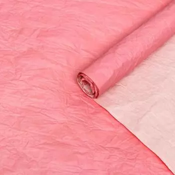 Бумага упаковочная "Эколюкс двухцветная", кофе с молоком-коралловый, 0,7 x 5 м