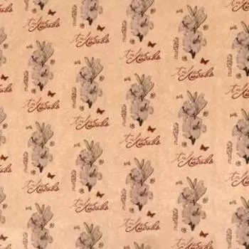 Бумага упаковочная крафт "Цветы любовь", 0,72 x 10 м