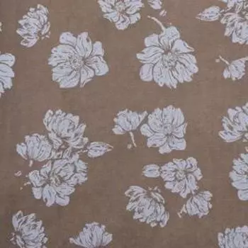 Бумага упаковочная крафт "Цветы тёмно-серые", 0,6 х 10 м, 40 г/м²