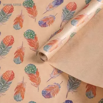 Бумага упаковочная крафт "Легкость", 0,72 x 10 м, 40 г/м²