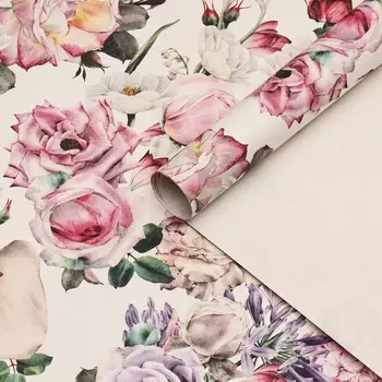 Бумага упаковочная крафт «Нежность», 70100 см, 1 лист