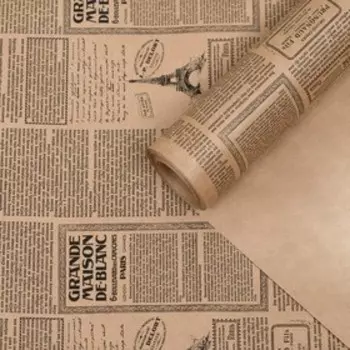 Бумага упаковочная крафт "Париж", 0,7 х 10 м, 50 г/м²