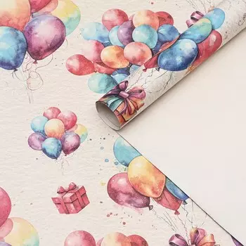 Бумага упаковочная, крафт «Подарок», 70100 см, 1 лист