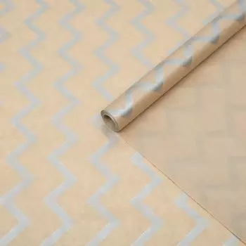 Бумага упаковочная крафт "Зигзаг", 0.6 х 10 м,70 г