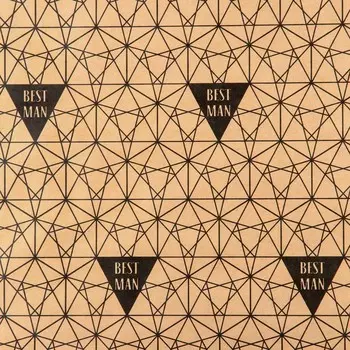 Бумага упаковочная крафтовая «Best man», 50 х 70 см