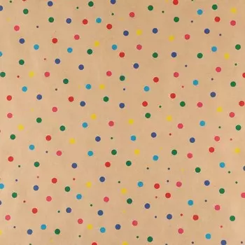 Бумага упаковочная крафтовая «Конфетти», 70 х 100 см