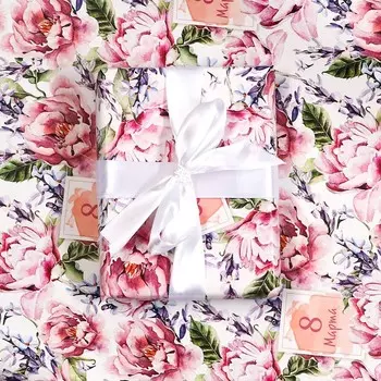 Бумага упаковочная крафтовая "Нежность", 1 лист, 70 100 см