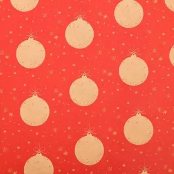 Бумага упаковочная крафтовая «Новогодние шары», 50 × 70 см