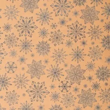 Бумага упаковочная крафтовая «Снежинки», 50 х 70 см