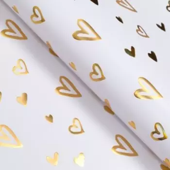 Бумага упаковочная «Сердца», 70 х 100 см