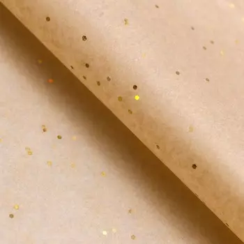 Бумага упаковочная тишью, «Конфетти», натуральный, 5066 см