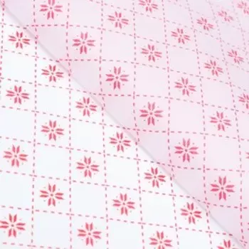 Бумага упаковочная тишью "Красные снежинки",50 х 66 см