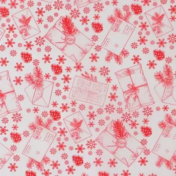 Бумага упаковочная тишью «Почта», 50 66 см