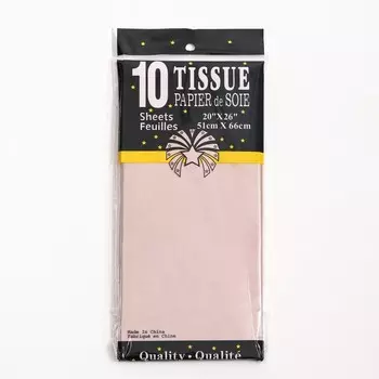 Бумага упаковочная тишью, «Жемчужная», тёмная пудра, 5070 см