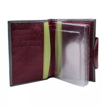 Обложка для автодокументов на кнопке, цвет серый