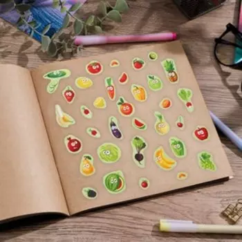 Бумажные наклейки «Живые витаминки», 11 х 16 см