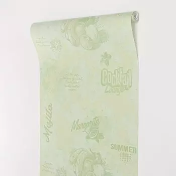 Бумажные обои Маргарита фон 1303-4, 0,53х10,05м, зеленый