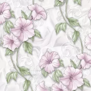 Бумажные обои Мира 1055-03, 0,53х10,05м, сиреневый