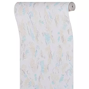 Бумажные обои Ракушка 03-42, 0,53х10,05м, золото/бирюза