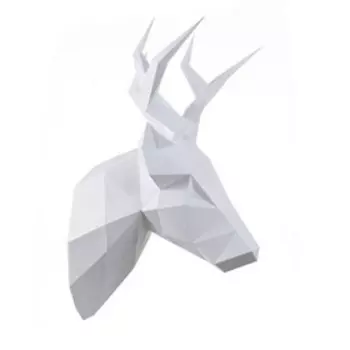 Бумажный конструктор "Олень Петрович" белый, 55х42х32см