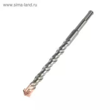 Бур по бетону ТУНДРА, крестовый наконечник, двойная спираль, SDS-plus, 16 х 210 мм