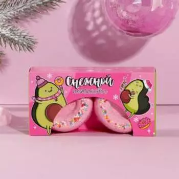 Бурлящие пончики для ванны «Снежной нежности» 130г, ягоды