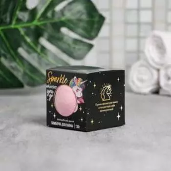 Бурлящий шар в коробке Sparkle Unicorn, 130 г, с ароматом дыни
