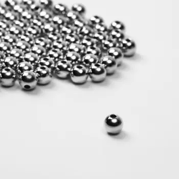 Бусина «Гематит» d=6мм, набор 10г, цвет серебро
