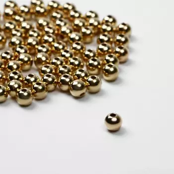 Бусины для творчества «Гематит», d=6 мм, набор 10 г, цвет золото