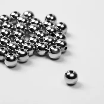 Бусина «Гематит» d=7 мм, набор 10 г, цвет серебро