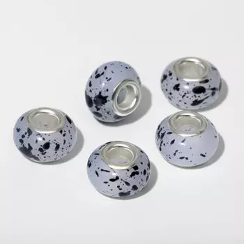 Шарм бусина «Краски», прозрачно-чёрная