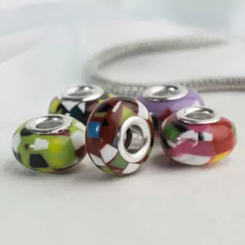 Бусины «Мозайка» геометрия 1,40,8 см, для творчества, цвет МИКС