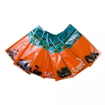 Бусина, пакет, силикон, d=11 мм, 10 шт, цвет чёрный